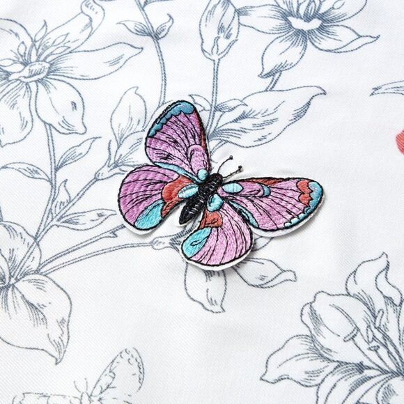 The Pioneer Woman Blooming Bouquet Floral Embroidered Cotton-Rich Shower Curtain - Picture 10 of 11